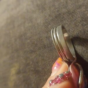 Men Silver stainless steel ring #streetwearjewellery